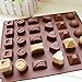 Ozera Silicone Ice Cube Trays with Lids for Whiskey and Cocktails, Keep Drinks Chilled-15 Cavity, One Size, Chocolate