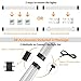 10 Levels Dimmable Under Cabinet Lighting Remote Control Warm White Under Counter Lights 12W 900LM LED Closet Lights Bar, 24W Fluorescent Tube Equivalent for the shelf, cabinets, bookcase