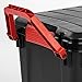 IRIS USA SIA-1000H BLK/RED 2PK [ECOM] IRIS 169 Quart Store-It-All Tote with Handle, Black, 43 Gallon