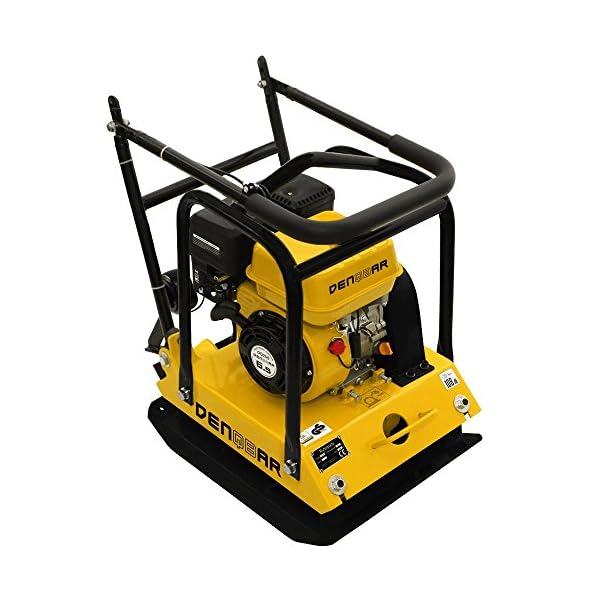 DENQBAR Profi Rüttelplatte mit Benzinmotor mit 102 kg und 20 kN Verdichtungsdruck inkl. PU-Matte & Transportfahrwerk – Bild 6
