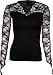 Spiral - Womens - GOTHIC ELEGANCE - Lace Neck Goth Top Black