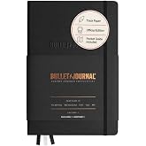 LEUCHTTURM1917 The Official Bullet Journal Edition 2 - Notebook Built for BuJo, Medium A5 204 Pages of 120gsm Paper, With Bujo Pocket Guide (Black)