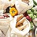 Reusable Produce Bags in Mesh & Muslin - Washable Fruit and Vegetable Storage - 6 Food Grocery Bags, 1 Bonus Greens Swaddle Sheet - Eco Friendly Drawstring Bag Set - S, M, L