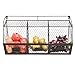 Large Rustic Brown Metal Wire Wall Mounted Hanging Fruit Basket Storage Organizer Bin w/Chalkboards