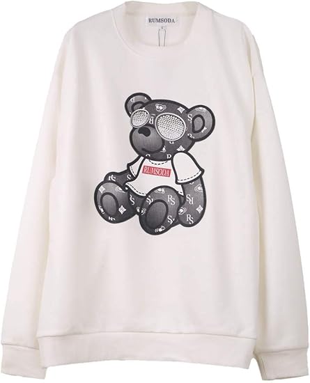 Amazon ラグタイム セレクト Ragtime Select トレーナー メンズ クマ ぬいぐるみ プリントトレーナー かわいい Rumsoda スウェット キャラ B 02 トレーナー パーカー 通販
