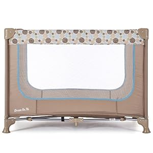 Dream On Me Zodiak Portable Playard in Coffee and Blue, Lightweight, Packable and Easy Setup Baby Playard, Breathable…