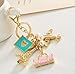 Lady Gift Rhinestone Travel Crystal Keychain Car Key Chain Purse Pendant Handbag Charm Sweater Chain
