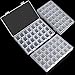 Outee 3 Pack 28 Grids Diamond Painting Box Storage 5D Diamond Painting Accessories Storage Box for Diamond Embroidery with 3 Pack Tweezers and 168 Pieces Craft Label Marker Sticker