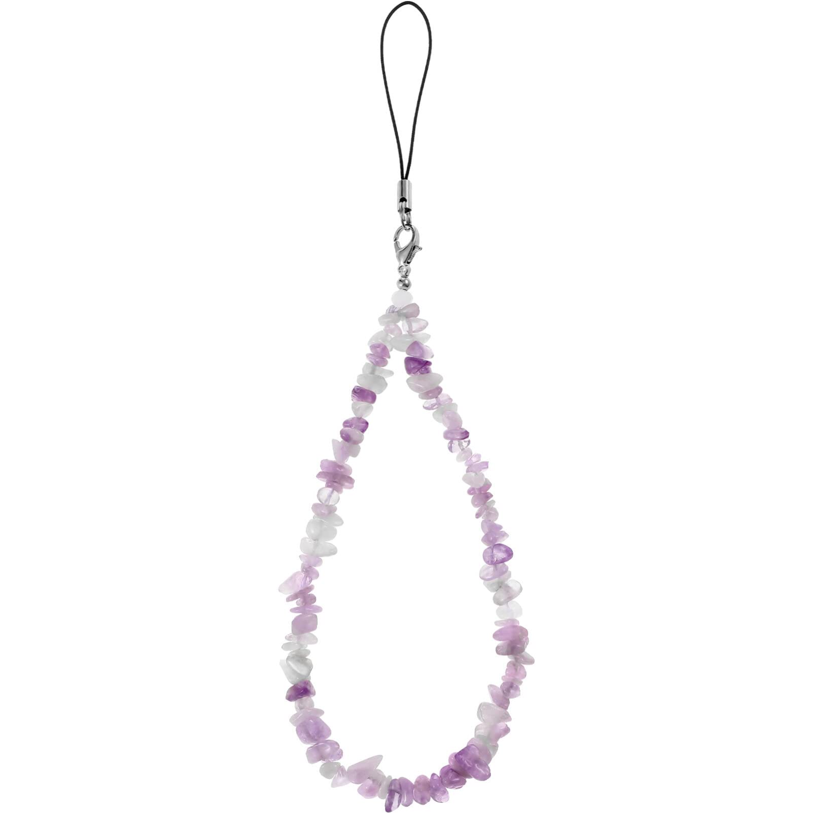 ifundom Beaded Charm: 2pcs Crystal Phone Charm Wrist Strap Handmade Strap Wristlet String for Women ID Badge