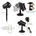 Christmas Projector Lights Outdoor Waterproof LED Landscape Spotlights White 3D Rotating Projector with Remote Control & 21 Moving Patterns for Xmas Halloween Party Wedding Garden Indoor Decoration
