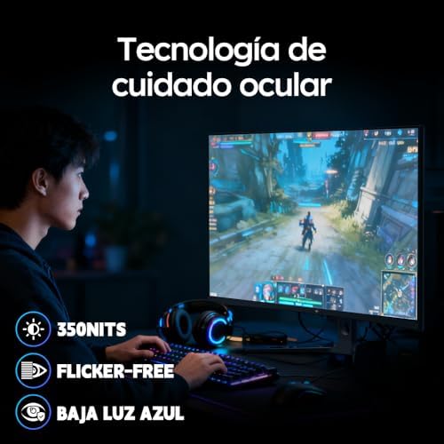 Monitor Gaming Curvo 32 Pulgadas 240Hz | FHD | 1ms MPRT | Panel VA 1500R | HDR10 | Contraste 5000:1 | AMD FreeSync | sRGB 128% Amplia | HDMI 2.0/DP 1.4 | Montaje VESA | H32C5