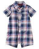 Carter's Baby Boys' Plaid Woven Romper