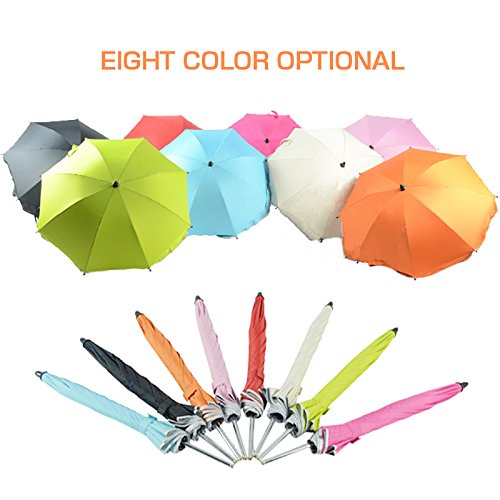 A.B Crew Baby Stroller Uv Protection Sunshade Umbrella 360 Degrees Adjustable Direction Stroller Parasol(White) - Thumbnail 3