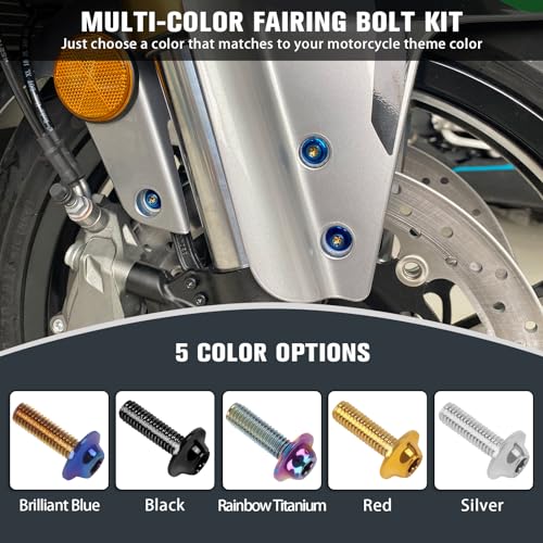 195-Piece Motorcycle Fairing Bolt Kit | M5 M6 Aluminum Screws & Hardware
