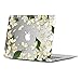 GMYLE MacBook Air 13 Inch Case A1466 A1369 Old Version 2010 2017, Hard Shell Plastic Clear Crystal Glossy Snap On Cover (White Floral Bloom)