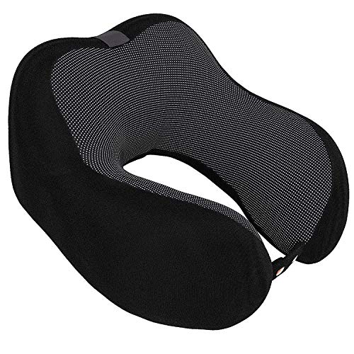 Travel Pillow - Soft Chin Neck Support Comfortable Adjustible Memory Foam Best for Sleeping Bus Airplane Car TV Reading Computer Kids Adults Carry-On Luggage
