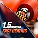 REXBETI 1800W Dual Temperature Heat Gun, 140℉-1210℉(60℃-654℃) High Power Hot Air Gun, Ergonomic Body Design, 2 Nozzle Attachments, Fast Heating In Seconds, No Smoke Issue