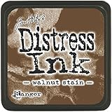 Ranger Distress Mini Ink Pad - Walnut Stain (Water Based, Modern, 1.5" x 0.75" x 1.5")