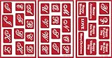 Armour Etch Over N Over Stencil, 7/8-Inch High Alphabet, 3 Pages