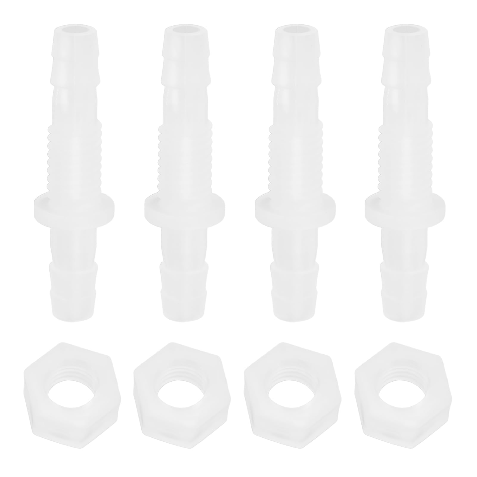 VGOL 4pcs 6mm Plastic Pagoda Connectors Plastic Straight Through Connector Barb Connector Plastic Straight in-Line Connector Plastic Hose Connector Fish Tank Accessories