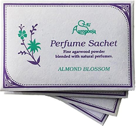 Pack of 5 Herbal Handmade Fragrance Sachets for Drawers Closets Cupboards Handbags - Almond Blossom