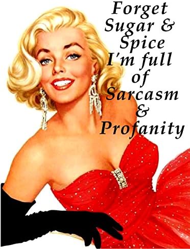 Forget Sugar & Spice I'm Full of Sarcasm & Profanity 2" x 3" Fridge Magnet Refrigerator Vintage Image Gift Retro Funny Humor C