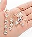 YOVORO 5PCS 14G 316L Stainless Steel Dangle Belly Button Rings for Women Navel Rings Curved Barbell Body Piercing R