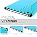 Coastacloud iPad 2/3/4 Really Thin Smart Stand Cover with Magnetically Detachable Wireless Bluetooth Keyboard Case for Apple iPad 2 3 4 (Sky Blue)