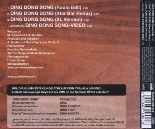 Ding Dong Song Video Enhanced Maxi Cd Amazon Com Music Ding Dong Song Video Enhanced Maxi Cd Amazon Com Music