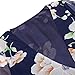 Chvity Women's Wrap Deep V-neck Overlay Floral Print Chiffon Long Maxi Dress