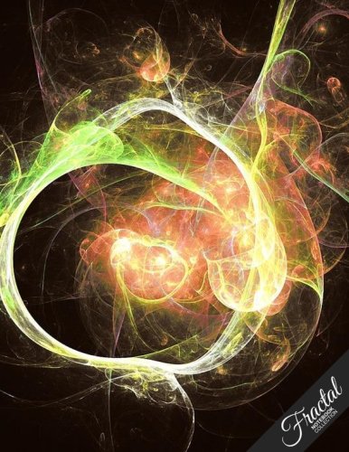 Fractal Notebook Collection: Design 4, Fractal Art Journal/Diary, Wide Ruled, 100 Pages, 8.5 x 11