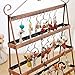 Ivosmart 56 Pairs Metal Earring Holder Earring Stand Earring Display Jewelry Organizer (Bronze)