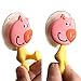Sealive 5pcs Cartoon Kids Toothbrush Holder - 8pcs Toothpaste Tube Squeezer Dispensers Included - Animals Kids Wall Mount Toothbrush Holder Set Suction Hooks For Motivating Your Kid To Brush Teeth