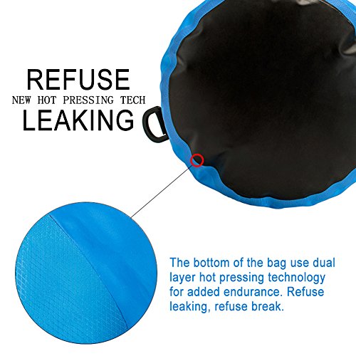 BFULL Waterproof Dry Bag 10L/20L [Lightweight Compact] Roll Top Water Proof Backpack with 2 Exterior Zip Pocket for Kayaking, Boating, Duffle, Camping, Floating, Rafting, Fishing - Thumbnail 4