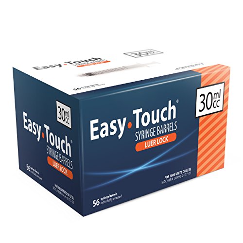 EasyTouch 30ML Luer-Lock Syringe Barrel Only (56 syringes)