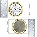 Hicarer 2-1/8 Inch (55 mm) Quartz Clock Fit-up/Insert, Fit Diameter 1.97 Inch (50 mm) Hole, Zinc-Alloy Metal Case, Roman Numeral (Gold)