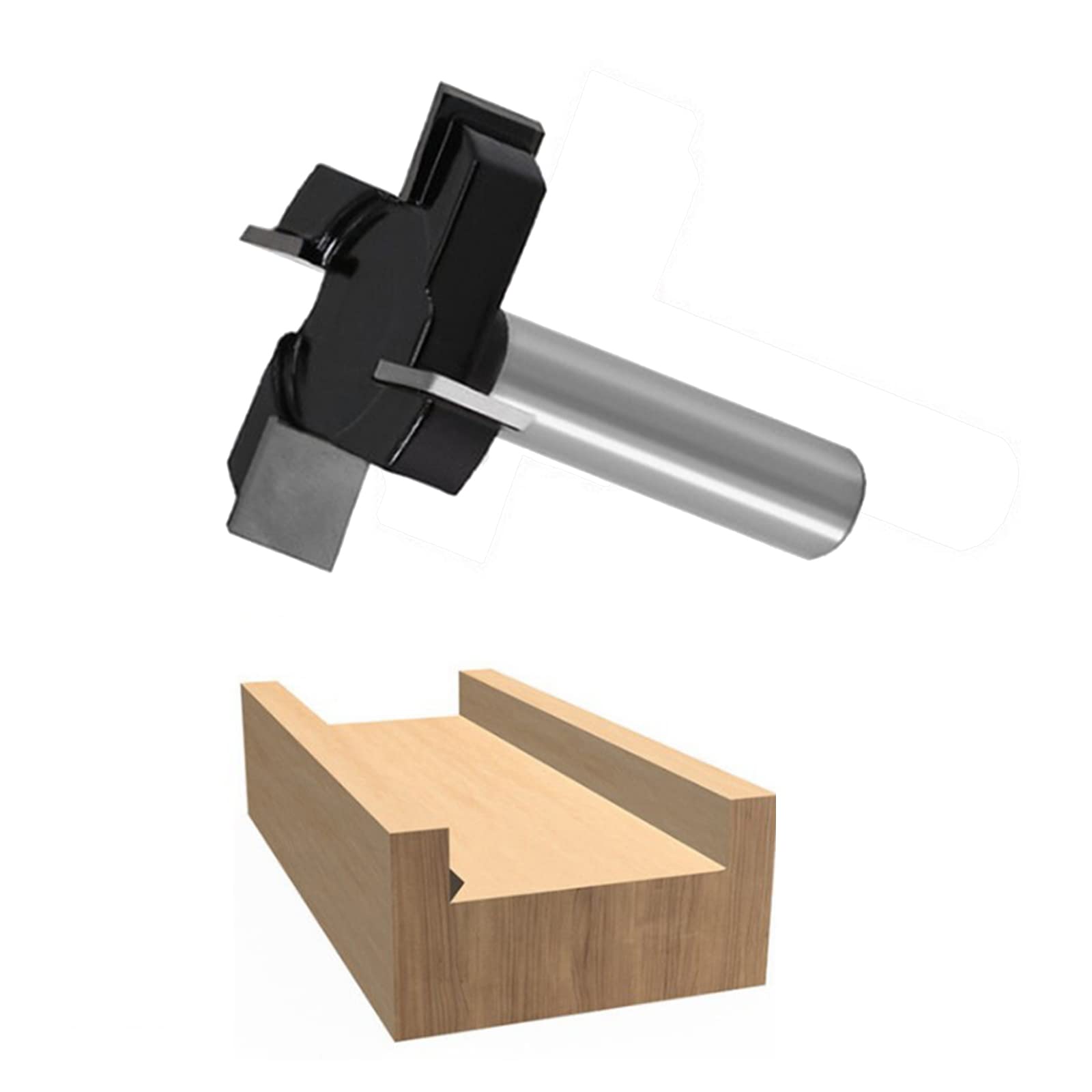 CNC Spoilboard Surfacing Router Bits,1/2'' Shank 4 Wings Slab Flattening Router Bit Professional Woodworking Milling Cutter Planing Tool (1/2 Shank 4 Wings)