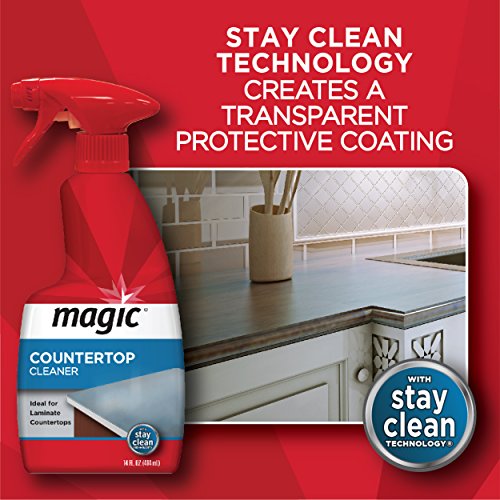 Magic Countertop Cleaner - 14 Ounce - Laminate Engineered Solid Countertop Surfaces Removes Dirt and Water Stains