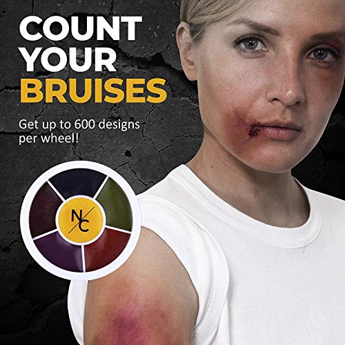 Narrative Cosmetics 6 Color Bruise Wheel for Special Effects, SFX Theatrical Makeup and
