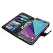 LK Case for Samsung Galaxy J3 Emerge / J3 2017 / J3 Prime / J3 Mission / J3 Eclipse / J3 Luna Pro/Sol 2 / Amp Prime 2 / Express Prime 2, PU Leather Wallet Flip Protective Case Cover (Black)
