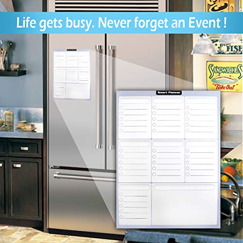 Smart Planner Weekly MultiPurpose Refrigerator Dry Erase