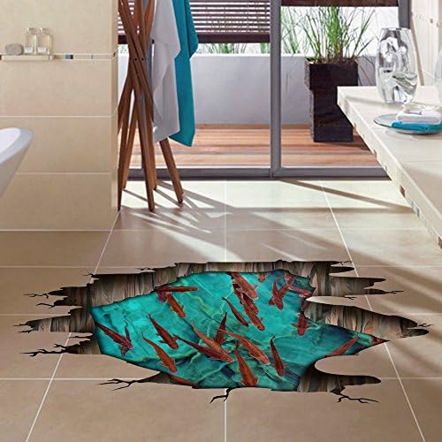 Large 3d HD three-dimensional fashion ground stickers living room bedroom entertainment mute film decorate#05
