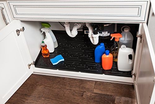 Xtreme Mats Under Sink Kitchen Cabinet Mat, 30 3/8 x 21 1/2, Black