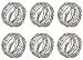 SKAVIJ Metal Mesh Elegant Napkin Rings Set for Dining Table Decoration (Dia-2 Inch, Pack of 6, Silver)
