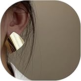 Chunky Gold Earrings for Women Minimalism Unique Abstract Geometric Statement Stud Earring Large Square Chunky Silver Earrings Fashion jewelry Gift