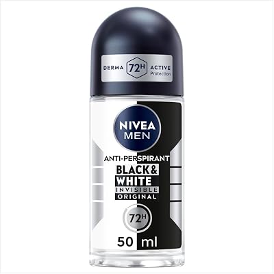 Nivea Men 48h Invisible Black White Anti-Perspirant Roll On Deodorant 50ml