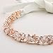 Mariell Blush Rose Gold Crystal Cluster Bridal Wedding Headband Hair Vine with Ribbon