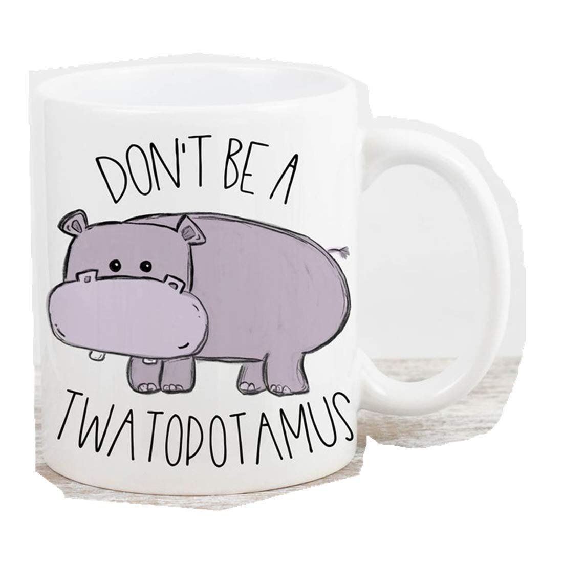 WTOMUG You Are My Don't Be A Twatopotamus Hippo Coffee Mug, Funny Adult Gift for Best Friend, Gag Hippo Gifts