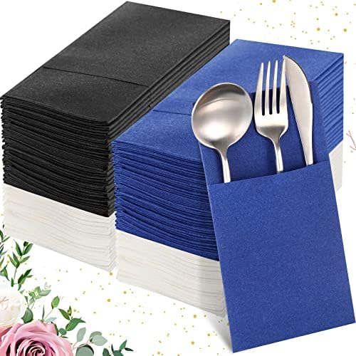 سعر Christmas Disposable Dinner Napkins Bulk with Built in Flatware