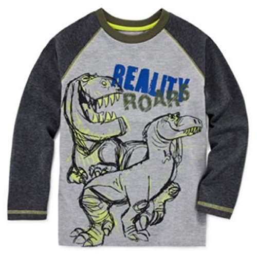 Disney Apparel Good Dinosaur Raglan Tee - Toddler Boys 2t-5t Size 2T Color Grey